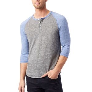 Alternative Apparel Henley Baseball Tee